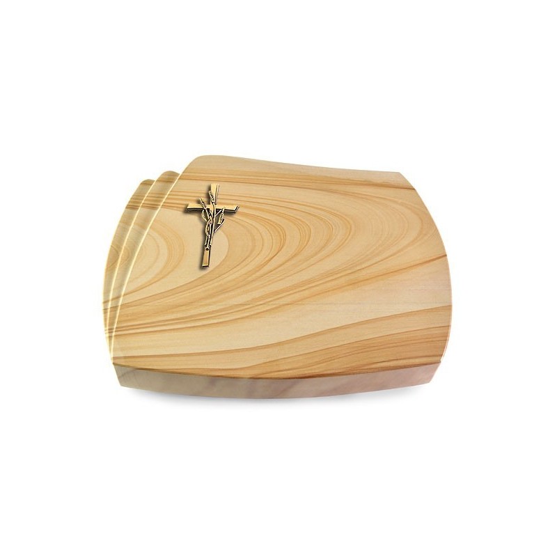 Grabstein Paris/Woodland Kreuz/Ähren (Bronze)