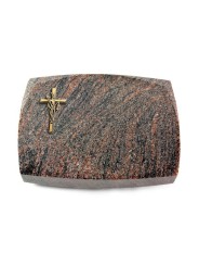 Grabstein Roma/Himalaya Kreuz/Ähren (Bronze)