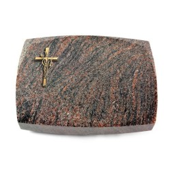 Grabstein Roma/Himalaya Kreuz/Ähren (Bronze)