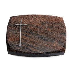 Grabstein Roma/Multicolor-Rot Kreuz 2 (Alu)