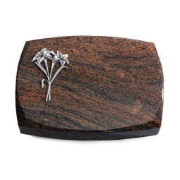 Grabstein Roma/Multicolor-Rot Lilie (Alu)