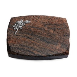 Grabstein Roma/Multicolor-Rot Rose 1 (Alu)