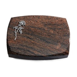 Grabstein Roma/Multicolor-Rot Rose 2 (Alu)