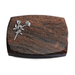 Grabstein Roma/Multicolor-Rot Rose 10 (Alu)