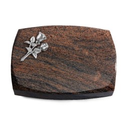 Grabstein Roma/Multicolor-Rot Rose 11 (Alu)