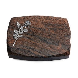 Grabstein Roma/Multicolor-Rot Rose 13 (Alu)