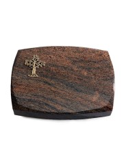 Grabstein Roma/Multicolor-Rot Baum 2 (Bronze)