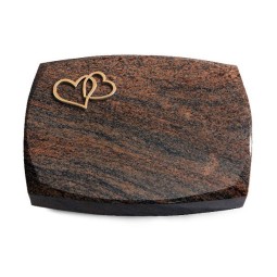 Grabstein Roma/Multicolor-Rot Herzen (Bronze)