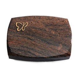 Grabstein Roma/Multicolor-Rot Papillon (Bronze)