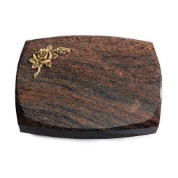 Grabstein Roma/Multicolor-Rot Rose 1 (Bronze)