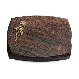 Grabstein Roma/Multicolor-Rot Rose 2 (Bronze)