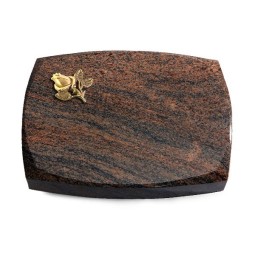 Grabstein Roma/Multicolor-Rot Rose 3 (Bronze)