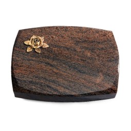 Grabstein Roma/Multicolor-Rot Rose 4 (Bronze)