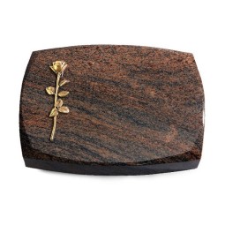 Grabstein Roma/Multicolor-Rot Rose 12 (Bronze)