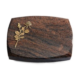 Grabstein Roma/Multicolor-Rot Rose 13 (Bronze)