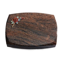 Grabstein Roma/Multicolor-Rot Rose 1 (Color)