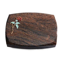 Grabstein Roma/Multicolor-Rot Rose 2 (Color)