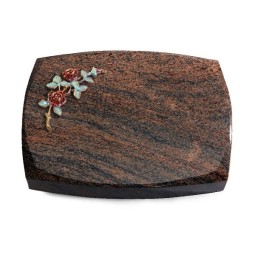 Grabstein Roma/Multicolor-Rot Rose 3 (Color)