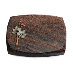 Grabstein Roma/Multicolor-Rot Rose 5 (Color)