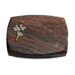 Grabstein Roma/Multicolor-Rot Rose 7 (Color)