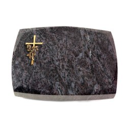 Grabstein Roma/Orion Kreuz/Rose (Bronze)