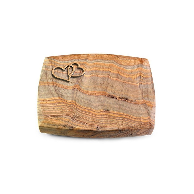 Grabstein Roma/Rainbow Herzen (Bronze)