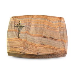 Grabstein Roma/Rainbow Kreuz/Ähren (Bronze)