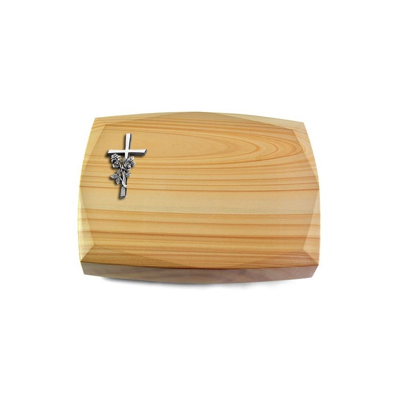 Grabstein Roma/Woodland Kreuz/Rose (Alu)
