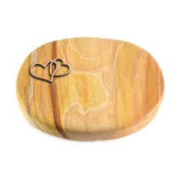 Grabstein Rondo/Rainbow Herzen (Bronze)