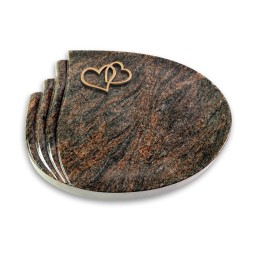 Grabstein Waves/Himalaya Herzen (Bronze)