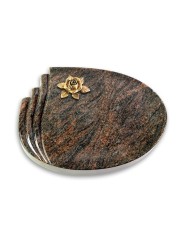 Grabstein Waves/Himalaya Rose 4 (Bronze)