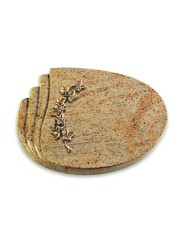 Grabstein Waves/Kashmir Efeu (Bronze)