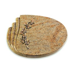 Grabstein Waves/Kashmir Efeu (Bronze)