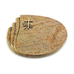 Grabstein Waves/Kashmir Kreuz 1 (Bronze)