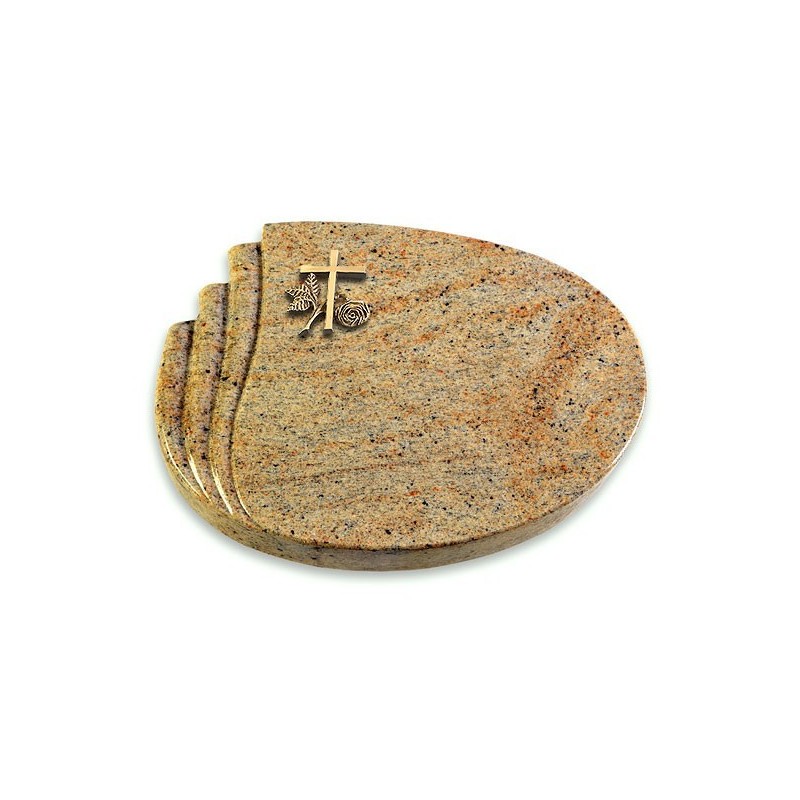 Grabstein Waves/Kashmir Kreuz 1 (Bronze)