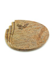 Grabstein Waves/Kashmir Taube (Bronze)