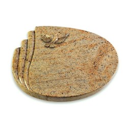 Grabstein Waves/Kashmir Taube (Bronze)