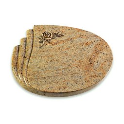 Grabstein Waves/Kashmir Rose 1 (Bronze)