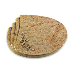 Grabstein Waves/Kashmir Rose 5 (Bronze)