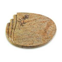 Grabstein Waves/Kashmir Rose 6 (Bronze)