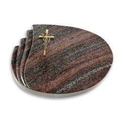 Grabstein Waves/Paradiso Kreuz/Ähren (Bronze)