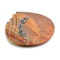 Grabstein Waves/Rainbow Efeu (Alu)