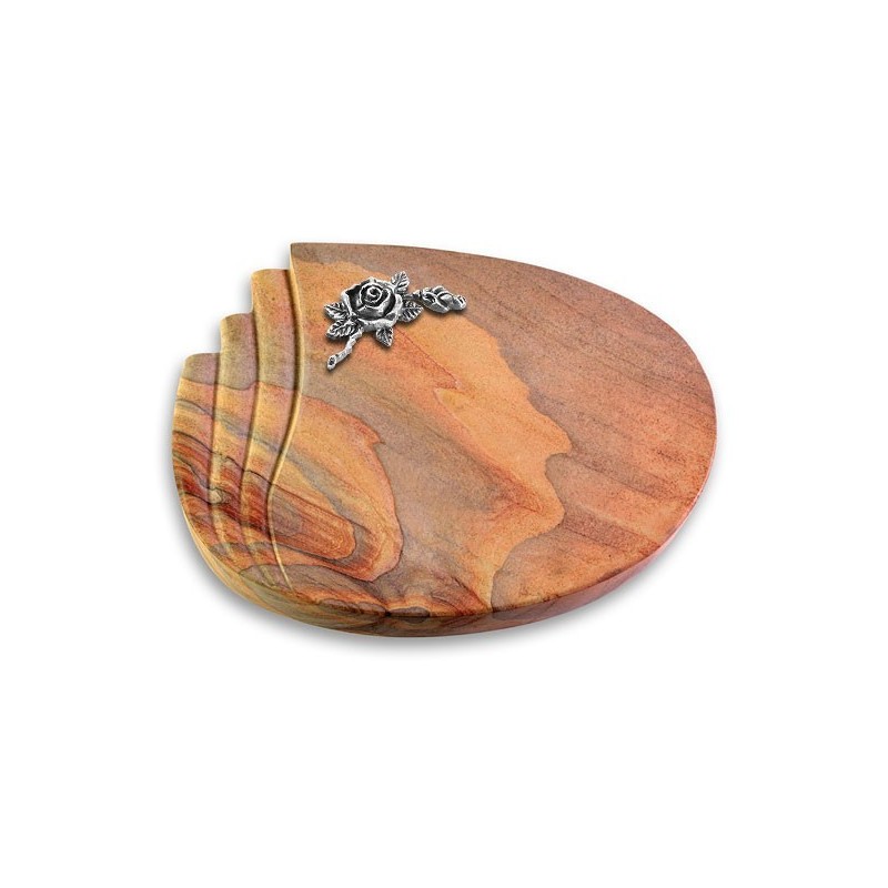 Grabstein Waves/Rainbow Rose 1 (Alu)