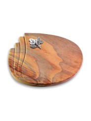 Grabstein Waves/Rainbow Rose 3 (Alu)