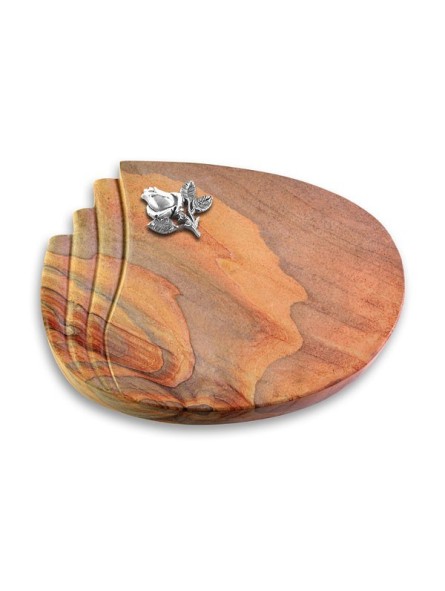 Grabstein Waves/Rainbow Rose 3 (Alu)