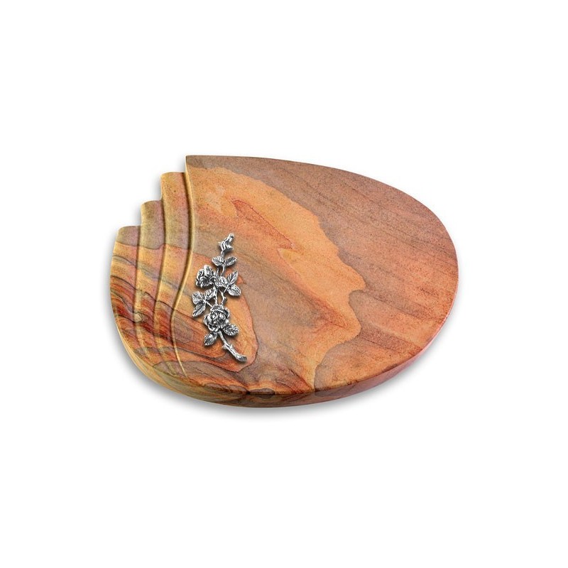 Grabstein Waves/Rainbow Rose 5 (Alu)