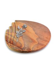 Grabstein Waves/Rainbow Rose 13 (Alu)