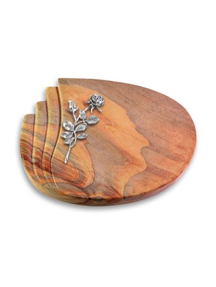 Grabstein Waves/Rainbow Rose 13 (Alu)