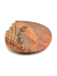 Grabstein Waves/Rainbow Efeu (Bronze)