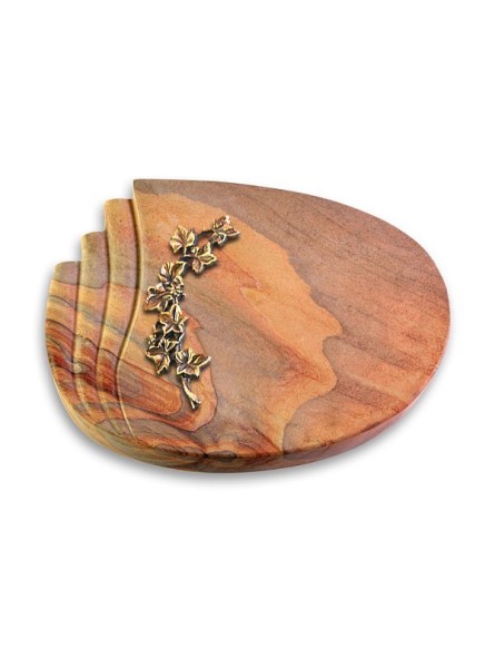 Grabstein Waves/Rainbow Efeu (Bronze)